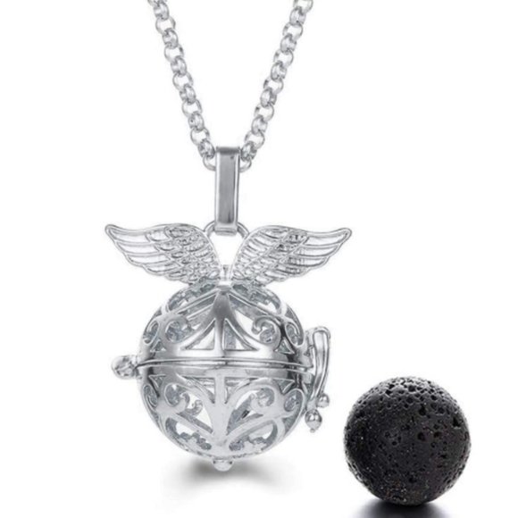 Long Volcanic/Lava Stone Diffuser Necklace - Picture 1 of 9